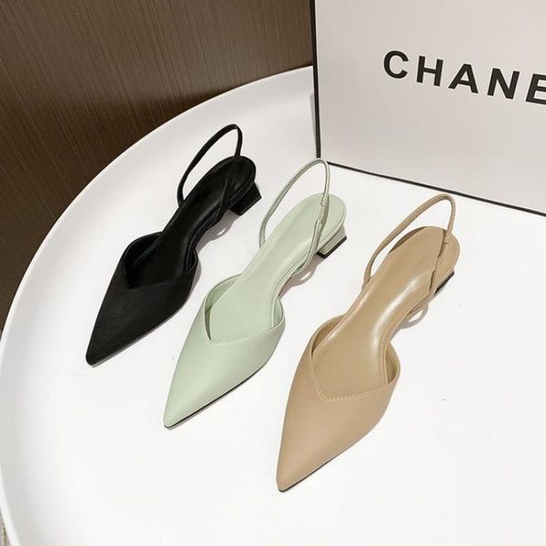 sandals high heels for the summer of pointed toe women with thick and wrap head empty back, Black
sandals high heels for the summer of pointed toe women with thick and wrap head empty back, Black