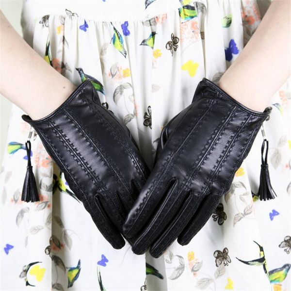 five fingers gloves women' sheepskin genuine leather tassel zipper winter warm plus velvet driving female factory direct sale dq1603, Blue;gray
five fingers gloves women' sheepskin genuine leather tassel zipper winter warm plus velvet driving female factory direct sale dq1603, Blue;gray