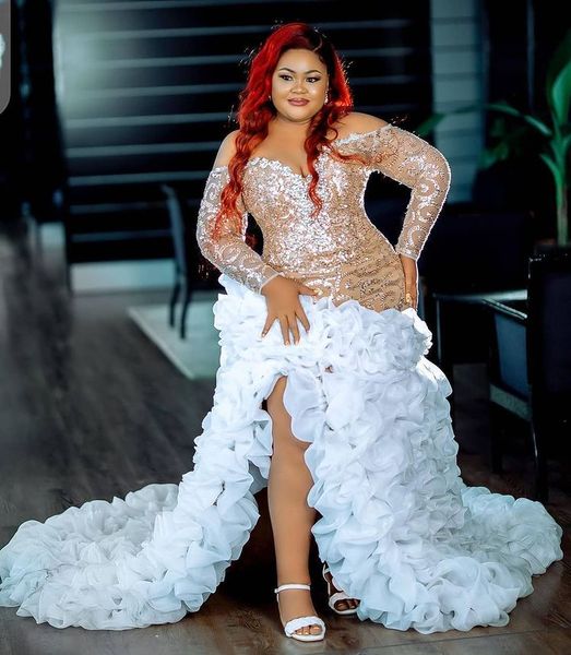 2022 plus size arabic aso ebi luxurious sparkly mermaid prom dresses sequined crystals evening formal party second reception birthday gowns, Black
2022 plus size arabic aso ebi luxurious sparkly mermaid prom dresses sequined crystals evening formal party second reception birthday gowns, Black