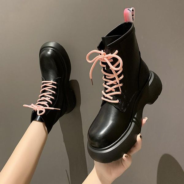 boots women 2021 shoes lace up flat heel round toe luxury designer summer ladies med autumn rock fashion rubber ankle lace-u, Black
boots women 2021 shoes lace up flat heel round toe luxury designer summer ladies med autumn rock fashion rubber ankle lace-u, Black