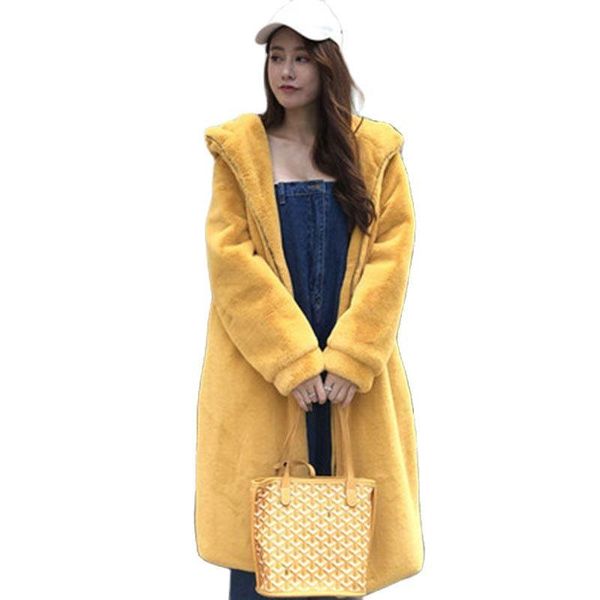 women's fur & faux winter plush coat women thick warm hooded long jacket female fluffy plus size loose parkas, Black
women's fur & faux winter plush coat women thick warm hooded long jacket female fluffy plus size loose parkas, Black