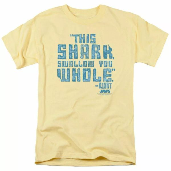 jaws swallow you whole t shirt licensed shark movie retro tee classic new banana, White;black
jaws swallow you whole t shirt licensed shark movie retro tee classic new banana, White;black