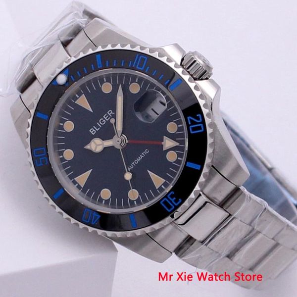 wristwatches 40mm automatic mechanical men watch luxury sapphire crystal vintage clock gmt luminous waterproof wristwatch, Slivery;brown
wristwatches 40mm automatic mechanical men watch luxury sapphire crystal vintage clock gmt luminous waterproof wristwatch, Slivery;brown