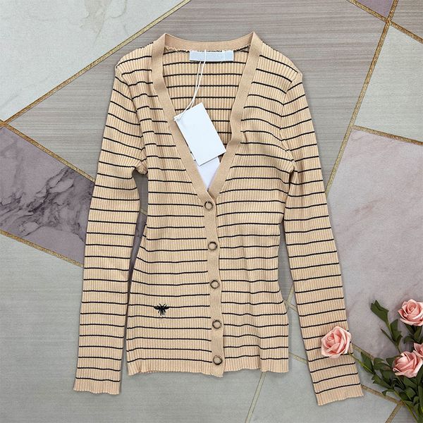 325 2021 spring summer brand same style sweaters v neck print regular long sleeve cardigan print women clothes striped sweater kf, White;black
325 2021 spring summer brand same style sweaters v neck print regular long sleeve cardigan print women clothes striped sweater kf, White;black