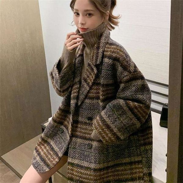 women's jackets coats suit autumn winter 2021 small versatile plaid tweed medium and long woolen 3kut, Black;brown
women's jackets coats suit autumn winter 2021 small versatile plaid tweed medium and long woolen 3kut, Black;brown
