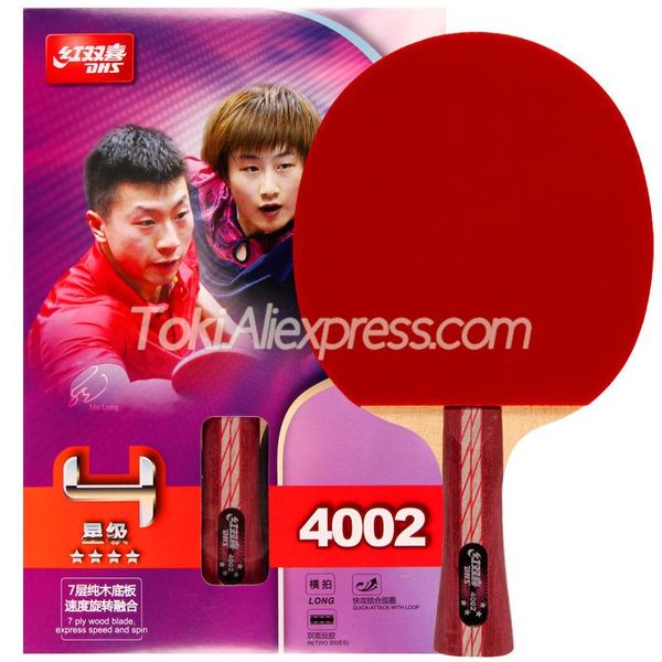 star table tennis racket 4002 with rubber (hurricane 3) original dhs 4-star pong bat raquets
star table tennis racket 4002 with rubber (hurricane 3) original dhs 4-star pong bat raquets