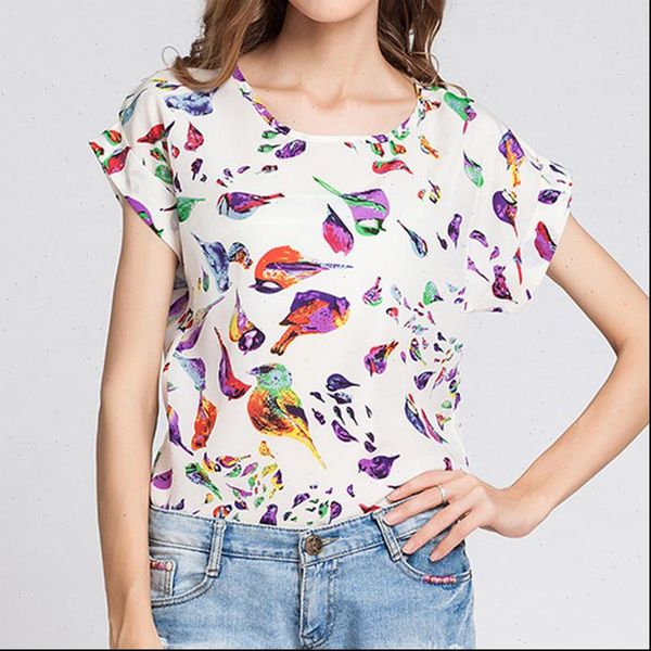 fashion chiffon short sleeve womens shirts o neck print casual 12 style elegant loose blusa plus size, White
fashion chiffon short sleeve womens shirts o neck print casual 12 style elegant loose blusa plus size, White
