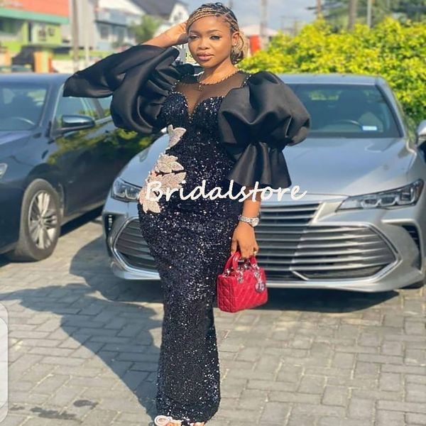 sparkle black sequin prom dresses with puff sleeves elegant mermaid large plus size aso ebi evening dress african party gowns robe de soirée
sparkle black sequin prom dresses with puff sleeves elegant mermaid large plus size aso ebi evening dress african party gowns robe de soirée