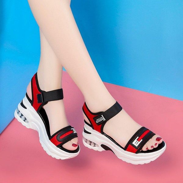 platform wedge sandals women height increase sport summer casual thick sole zapatos mujer, Black
platform wedge sandals women height increase sport summer casual thick sole zapatos mujer, Black