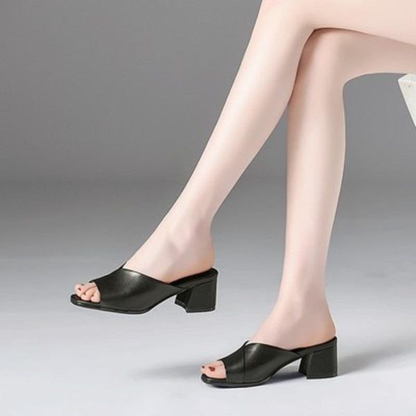 slippers 2021 summer female outdoor sandals high heel wild leather fish mouth thick with large size and, Black
slippers 2021 summer female outdoor sandals high heel wild leather fish mouth thick with large size and, Black