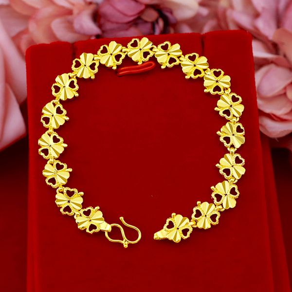 elegant yellow gold color bracelets for women bride bracelet bangles hand chain birthday wedding engagement fine jewelry gift, Black
elegant yellow gold color bracelets for women bride bracelet bangles hand chain birthday wedding engagement fine jewelry gift, Black