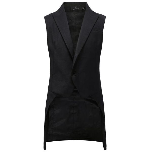 men's vests 2021 men autumn punk rock hip hop long vest tail coat man black vintage gilet plus size casual, Black;white
men's vests 2021 men autumn punk rock hip hop long vest tail coat man black vintage gilet plus size casual, Black;white