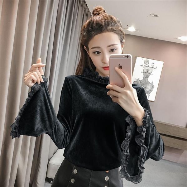 autumn winter vintage lace turtleneck ruffles velvet flare sleeve bottoming shirt blouse women's zy4085 blouses & shirts, White
autumn winter vintage lace turtleneck ruffles velvet flare sleeve bottoming shirt blouse women's zy4085 blouses & shirts, White