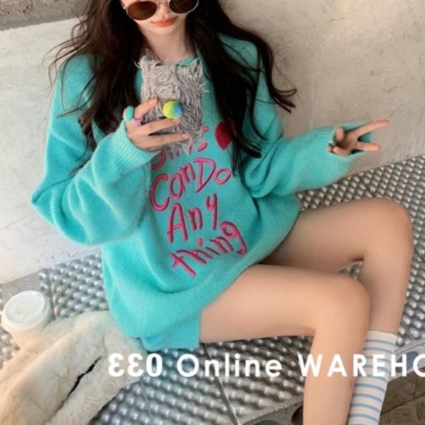 women's sweaters women winter western style lazy sweater contrast color letter embroidered pullover long sleeve loose casual top, White;black
women's sweaters women winter western style lazy sweater contrast color letter embroidered pullover long sleeve loose casual top, White;black