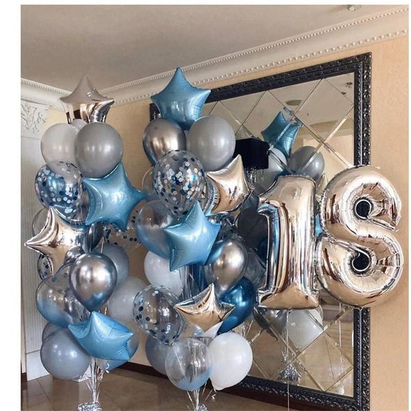 party decoration 1set 18 years old boy girl birthday 30inch number balloon blue silver star foil balloons ceremony
party decoration 1set 18 years old boy girl birthday 30inch number balloon blue silver star foil balloons ceremony