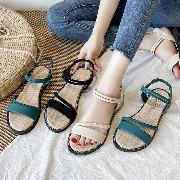 sandals 2021 summer style casual fairy wind elastic band fashion shallow back strap square heel comfortable all-match solid, Black
sandals 2021 summer style casual fairy wind elastic band fashion shallow back strap square heel comfortable all-match solid, Black