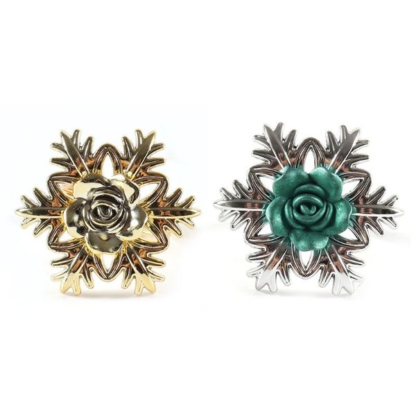 napkin rings 6pcs christmas snowflake ring holder buckle for xmas dinners party