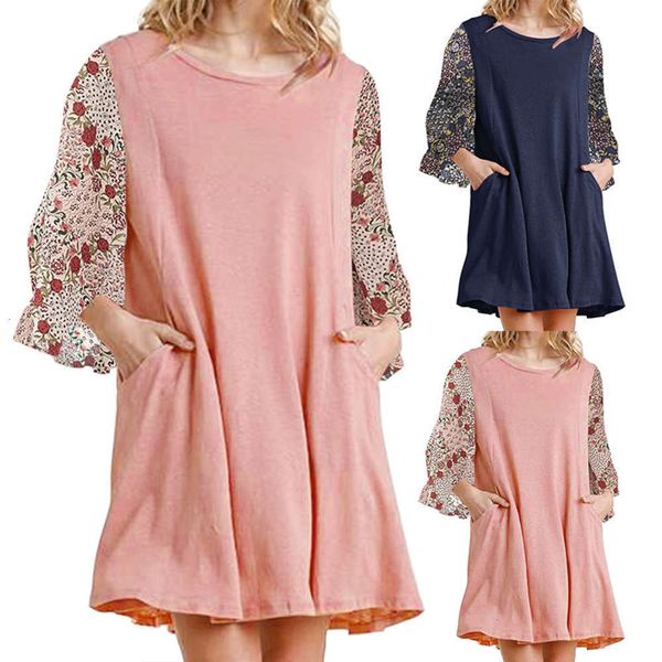 casual dresses 2021 spring and summer skirt splicing medium sve women's drs, Black;gray
casual dresses 2021 spring and summer skirt splicing medium sve women's drs, Black;gray