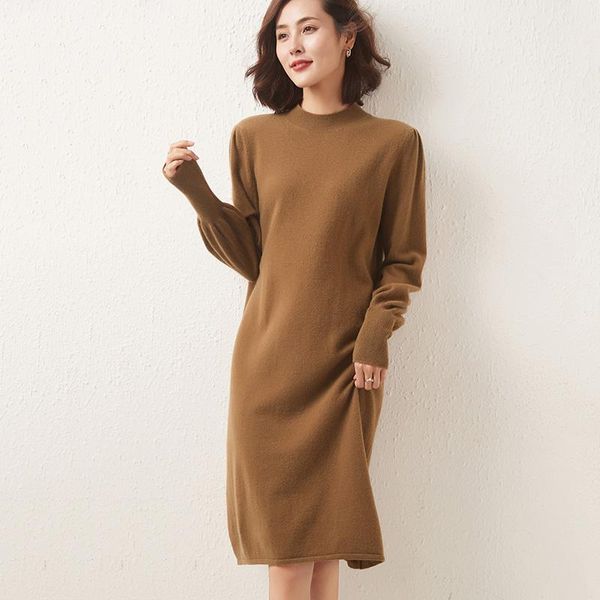 casual dresses 2021 loose women 100% australian wool knitting jumpers long-style half high collar puff sleeve lady style, Black;gray
casual dresses 2021 loose women 100% australian wool knitting jumpers long-style half high collar puff sleeve lady style, Black;gray