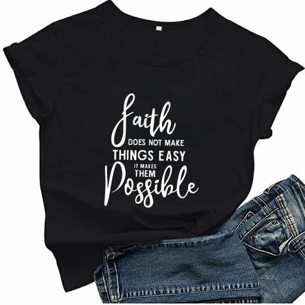 faith does not make things easy it makes them possible 2021 women t shirt letters print female casual loose plus size women's t-sh, White
faith does not make things easy it makes them possible 2021 women t shirt letters print female casual loose plus size women's t-sh, White