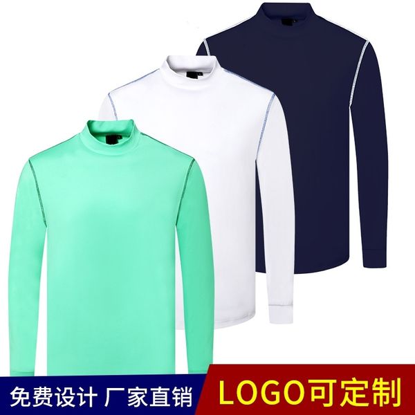 new autumn and winter thick long sleeve half high neck t-shirt men's golf clothes, White;black
new autumn and winter thick long sleeve half high neck t-shirt men's golf clothes, White;black