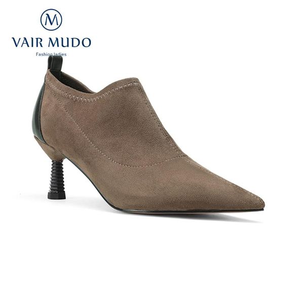 dress shoes vair mudo women pumps high heels pointed toe black brown solid fashion elegant spring/autumn kid suede office & caree d77l 
dress shoes vair mudo women pumps high heels pointed toe black brown solid fashion elegant spring/autumn kid suede office & caree d77l