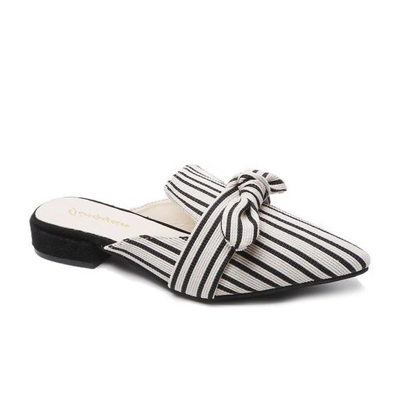 slippers women stripe bowtie female mules fashion low heels shoes pointed toe ladies plus size elegant woman slipper, Black
slippers women stripe bowtie female mules fashion low heels shoes pointed toe ladies plus size elegant woman slipper, Black