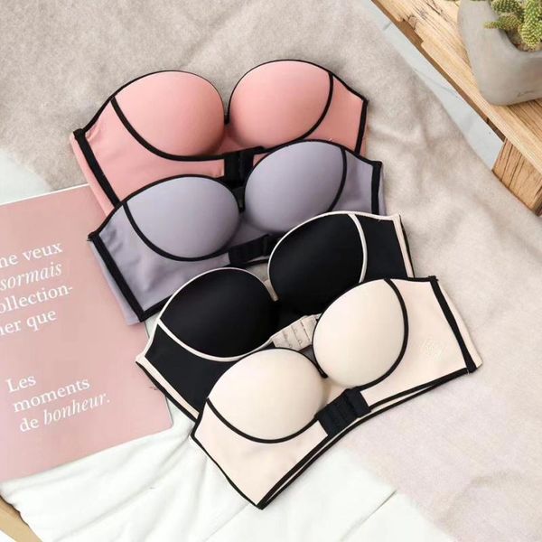 bras women invisible strapless front buckle lift bra seamless bralette push up lingerie backless brassiere underwear, Red;black
bras women invisible strapless front buckle lift bra seamless bralette push up lingerie backless brassiere underwear, Red;black
