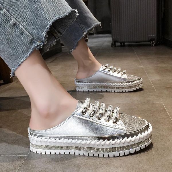 slippers 2021 ladies silver crystal rivet series crawler muffins band rhoretheids surround low sports shoes flash sewing, Black
slippers 2021 ladies silver crystal rivet series crawler muffins band rhoretheids surround low sports shoes flash sewing, Black