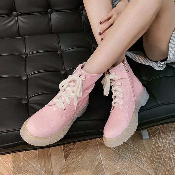 boots 2021 genuine leather women shoes thick sole lace up autumn winter short ankle for motorcycle 33-43, Black
boots 2021 genuine leather women shoes thick sole lace up autumn winter short ankle for motorcycle 33-43, Black