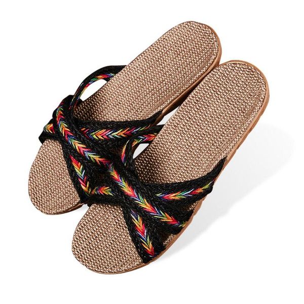 arrival linen slides for women home indoor striped flax slippers casual female flat flip flops summer 2021, Black
arrival linen slides for women home indoor striped flax slippers casual female flat flip flops summer 2021, Black