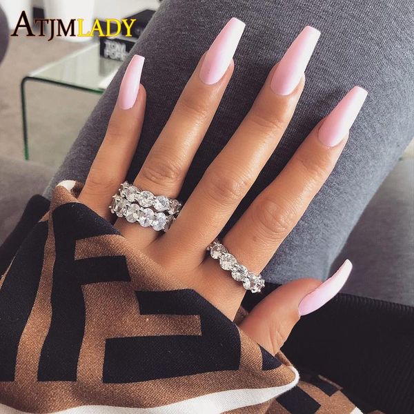 fashion iced out bling 5mm round cz cubic zirconia engagement band stacking eternity rings jewelry for women wedding, Slivery;golden
fashion iced out bling 5mm round cz cubic zirconia engagement band stacking eternity rings jewelry for women wedding, Slivery;golden