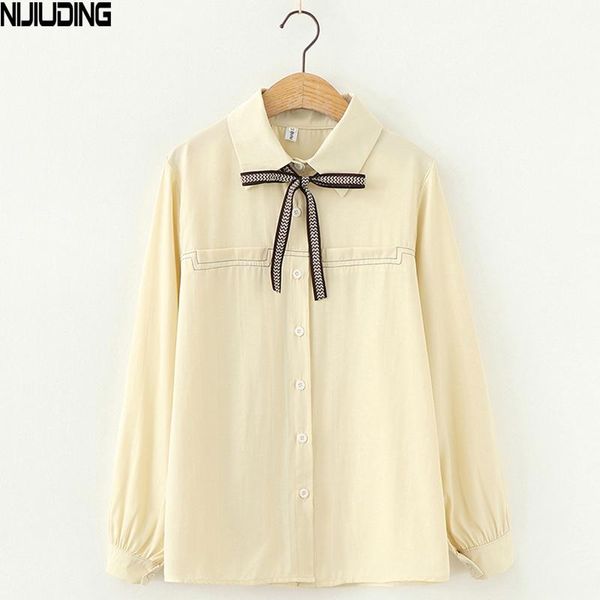 chic apricot women blouse turn-down neck single-breasted female blouses solid color 2021 autumn full lace up women's & shirts, White
chic apricot women blouse turn-down neck single-breasted female blouses solid color 2021 autumn full lace up women's & shirts, White