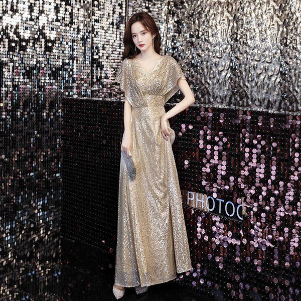 luxury evening dress evening dr 2021 spring and summer banquet temperament golden bridmaids can usually wear slim skirts for the annual meet, Black;gray
luxury evening dress evening dr 2021 spring and summer banquet temperament golden bridmaids can usually wear slim skirts for the annual meet, Black;gray