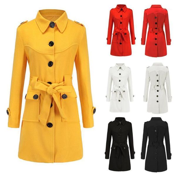 women's wool & blends women blend coat autumn and winter turn-down collar long female jacket plus size casual windbreake fashion f11 6l, Black
women's wool & blends women blend coat autumn and winter turn-down collar long female jacket plus size casual windbreake fashion f11 6l, Black