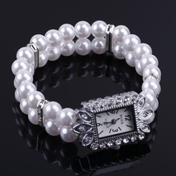 charm bracelets 2pcs simple fashion 8mm imitation pearl rectangle with rhinestone bracelet watch chic, Golden;silver
charm bracelets 2pcs simple fashion 8mm imitation pearl rectangle with rhinestone bracelet watch chic, Golden;silver