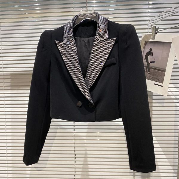 women's suits & blazers getspring women blazer shredded diamonds short black suit alll match size casual woman blazers and jackets 6d0o, White;black
women's suits & blazers getspring women blazer shredded diamonds short black suit alll match size casual woman blazers and jackets 6d0o, White;black