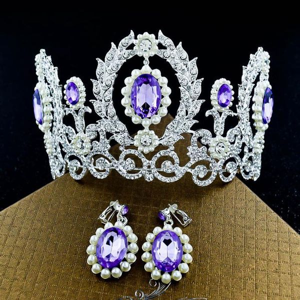 earrings & necklace bride crystal wreath rhinestone crown jewelry set queen luxury baroque princess tiaras pretty wedding headwear with, Silver
earrings & necklace bride crystal wreath rhinestone crown jewelry set queen luxury baroque princess tiaras pretty wedding headwear with, Silver