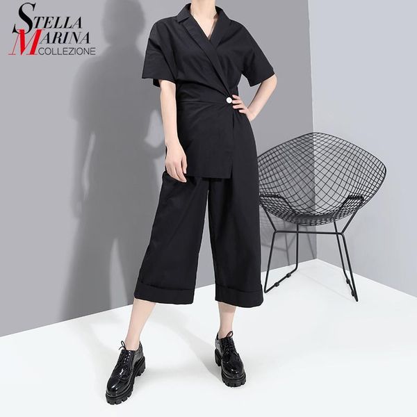 women's jumpsuits & rompers england style 2021 women solid black romper jumpsuit elastic waist with pockets body fit ladies stylish ove, Black;white
women's jumpsuits & rompers england style 2021 women solid black romper jumpsuit elastic waist with pockets body fit ladies stylish ove, Black;white