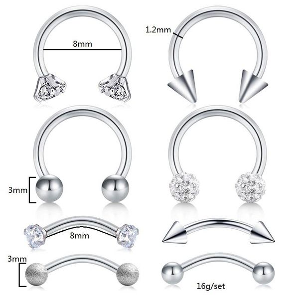 other stainless steel nose ring set geometric crystal barbell stud for women fashion body piercing jewelry, Slivery;golden
other stainless steel nose ring set geometric crystal barbell stud for women fashion body piercing jewelry, Slivery;golden