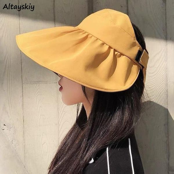 wide brim hats women sun solid fashion simple teens sunproof uv resistant elegant gentle foldable beach retro sweet adjustable pleated, Blue;gray 
wide brim hats women sun solid fashion simple teens sunproof uv resistant elegant gentle foldable beach retro sweet adjustable pleated, Blue;gray