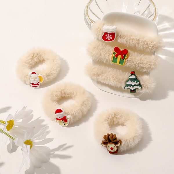 christmas hair accessory tie for girl woman elastic plush rope ring with xmas santa claus tree cute hairband solid color stretchy scrunchy b, Slivery;white
christmas hair accessory tie for girl woman elastic plush rope ring with xmas santa claus tree cute hairband solid color stretchy scrunchy b, Slivery;white