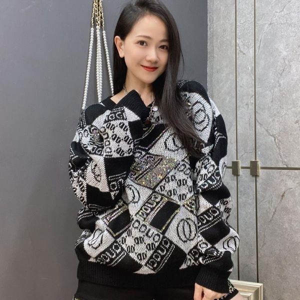 women's sweaters oversize loose pattern sweater plus size thick winter pullovers letter sequins knit jumper autumn, White;black
women's sweaters oversize loose pattern sweater plus size thick winter pullovers letter sequins knit jumper autumn, White;black