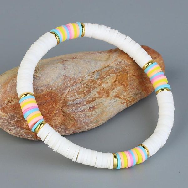 charm bracelets quanchi white 6mm polymer clay bracelet bohemia handmade stretch stackable heishi beads women jewelry, Golden;silver
charm bracelets quanchi white 6mm polymer clay bracelet bohemia handmade stretch stackable heishi beads women jewelry, Golden;silver