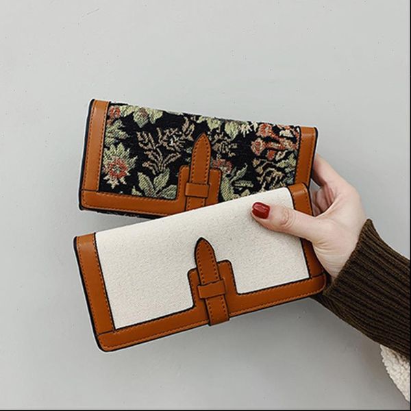 women men classic fashion wallet designer embroidery petals purse pu canvas passport card bags square hasp money bag, Red;black
women men classic fashion wallet designer embroidery petals purse pu canvas passport card bags square hasp money bag, Red;black