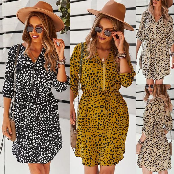 casual dresses dress for women zipper printing leopard office lady autumn long sleeve, Black;gray
casual dresses dress for women zipper printing leopard office lady autumn long sleeve, Black;gray
