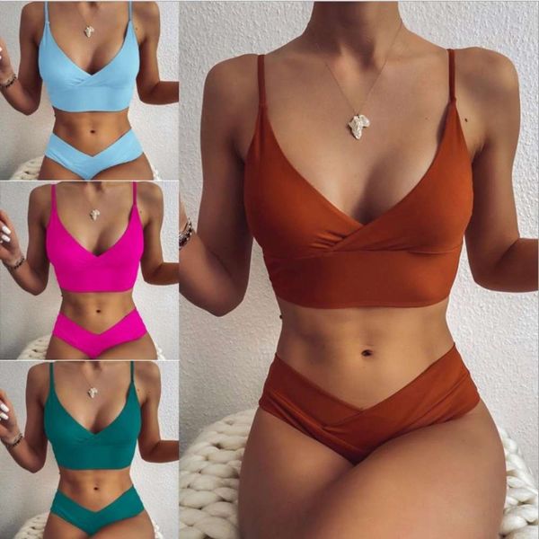 the bikini split solid women's high waist triangle multi color swimsuit bikini, White;black
the bikini split solid women's high waist triangle multi color swimsuit bikini, White;black