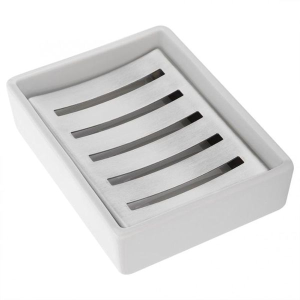 soap dishes 304 stainless steel portable case holder ceramic container for bathroom kitchen use