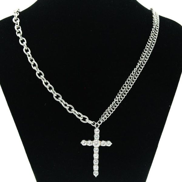 pendant necklaces hip hop iced out cross necklace for men link chain choker stainless steel cuban maimi rapper jewelry accessory wholesale, Silver
pendant necklaces hip hop iced out cross necklace for men link chain choker stainless steel cuban maimi rapper jewelry accessory wholesale, Silver