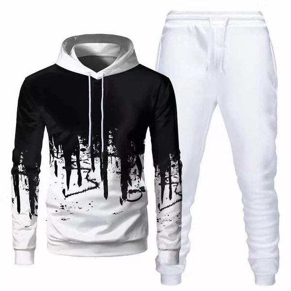 men's tracksuits two piece sets 2021 autumn casual fashion suit trends streetwear male hooded sweatshirt 3d printing tracksuit men clot, Gray
men's tracksuits two piece sets 2021 autumn casual fashion suit trends streetwear male hooded sweatshirt 3d printing tracksuit men clot, Gray